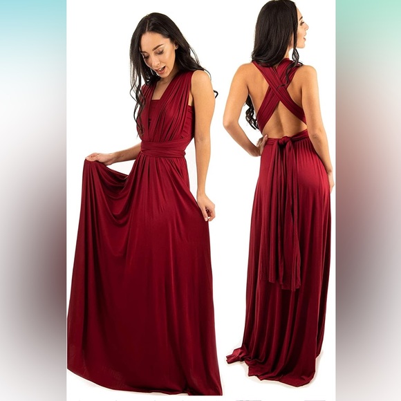 72styles Infinity Dress with Bandeau, Convertible Bridesmaid Dress, Long, Plus - Picture 9 of 16